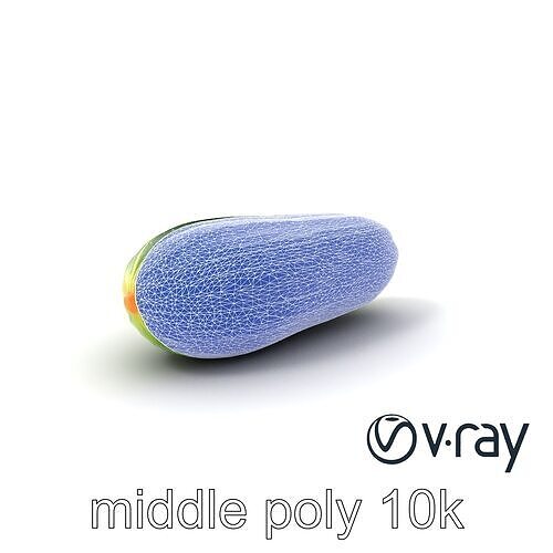 Fresh Cucumber Vegetable model pack Low-poly 3D model 5