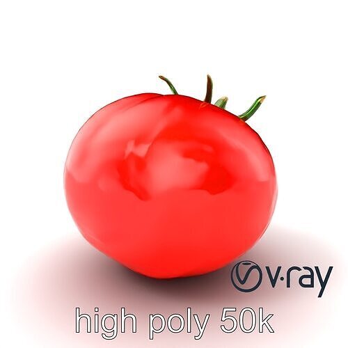 Realistic Shiny Red Tomato model pack Low-poly 3D model 7