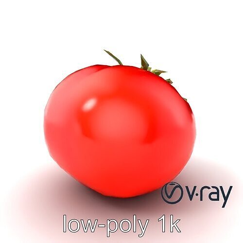Realistic Shiny Red Tomato model pack Low-poly 3D model 3