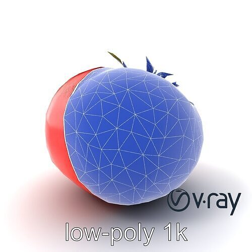 Realistic Shiny Red Tomato model pack Low-poly 3D model 6