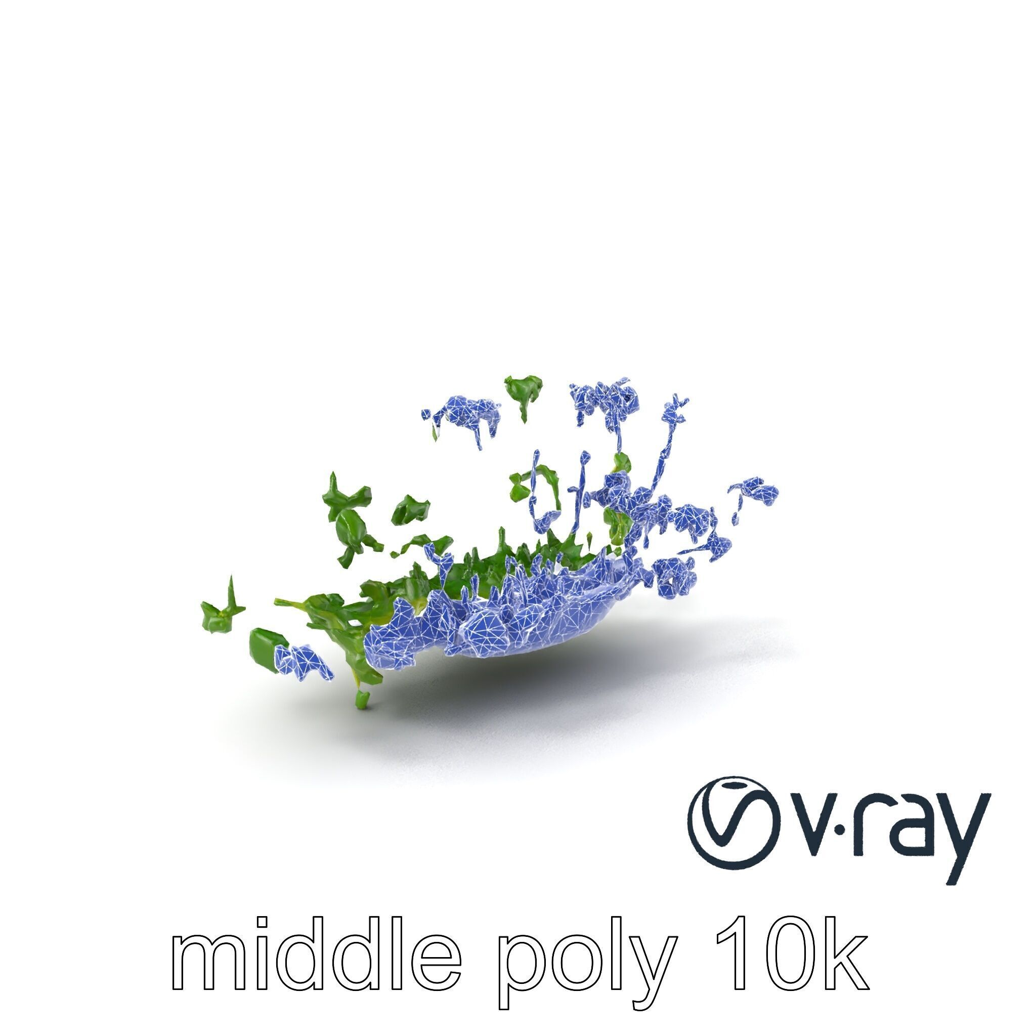 Fresh Watercress Leaf Textures model pack Low-poly 3D model_10