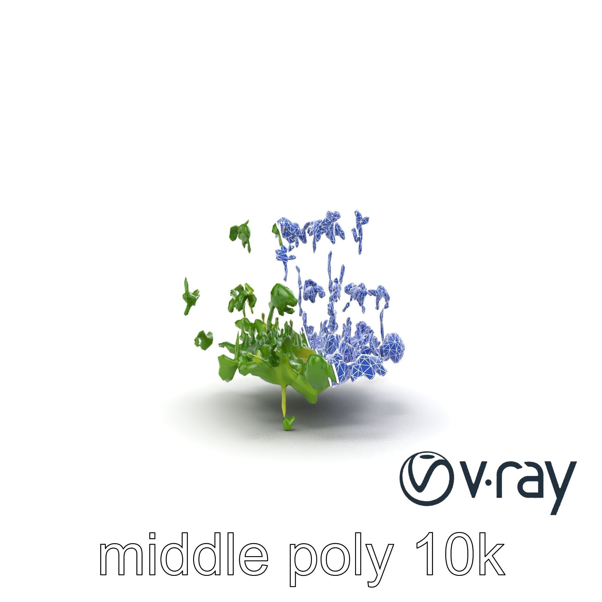 Fresh Watercress Leaf Textures model pack Low-poly 3D model_13