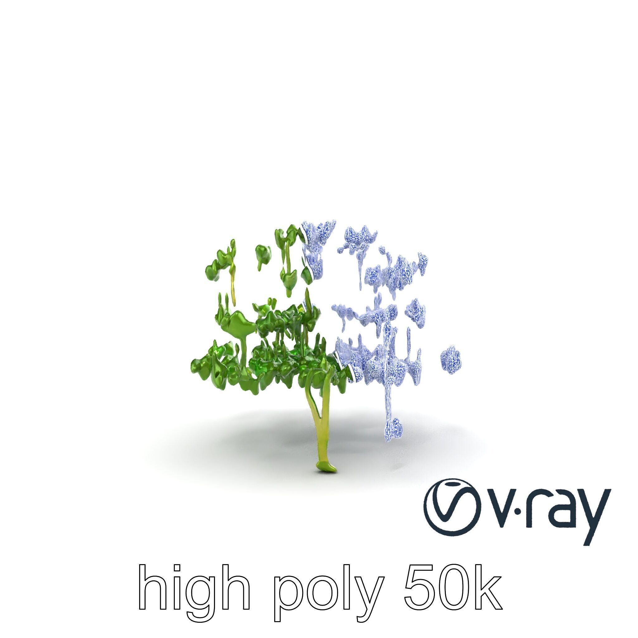 Fresh Watercress Leaf Textures model pack Low-poly 3D model_30
