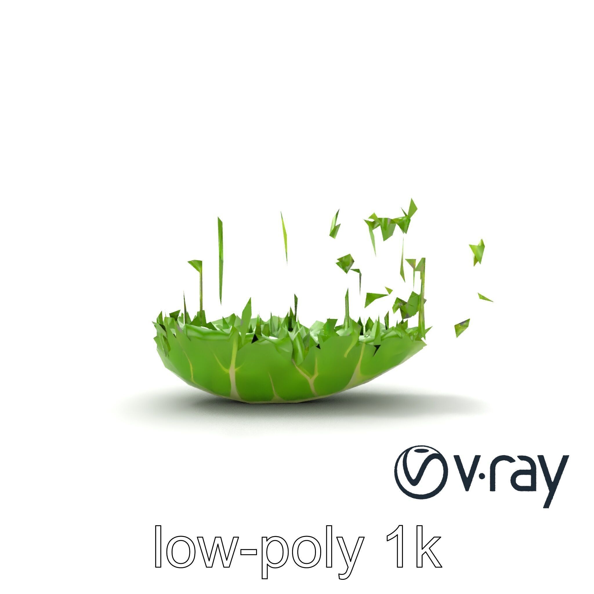 Fresh Watercress Leaf Textures model pack Low-poly 3D model_15