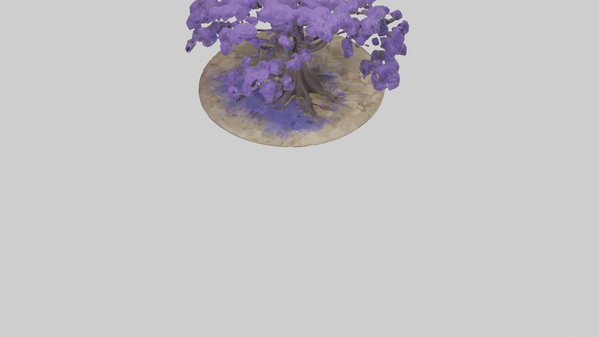 Jacaranda tree model Low-poly 3D model_6