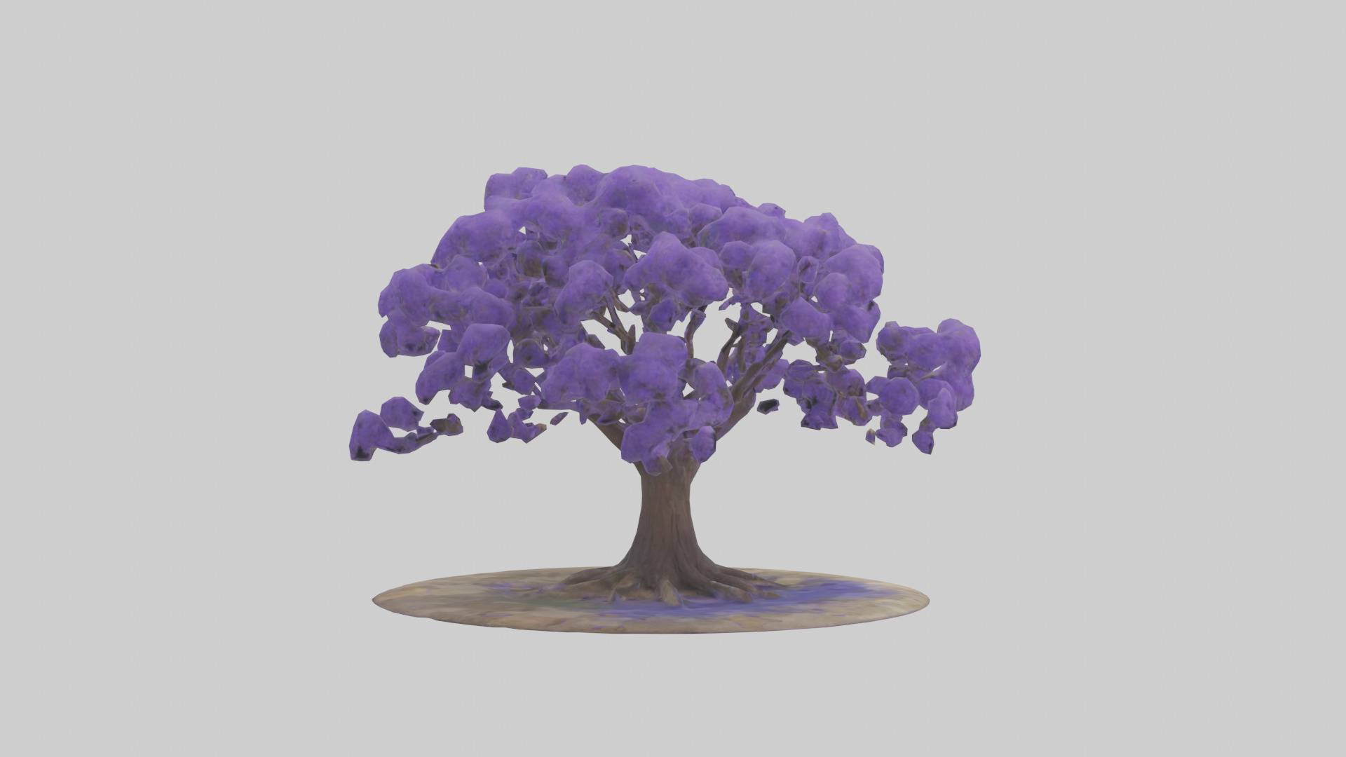 Jacaranda tree model Low-poly 3D model_2