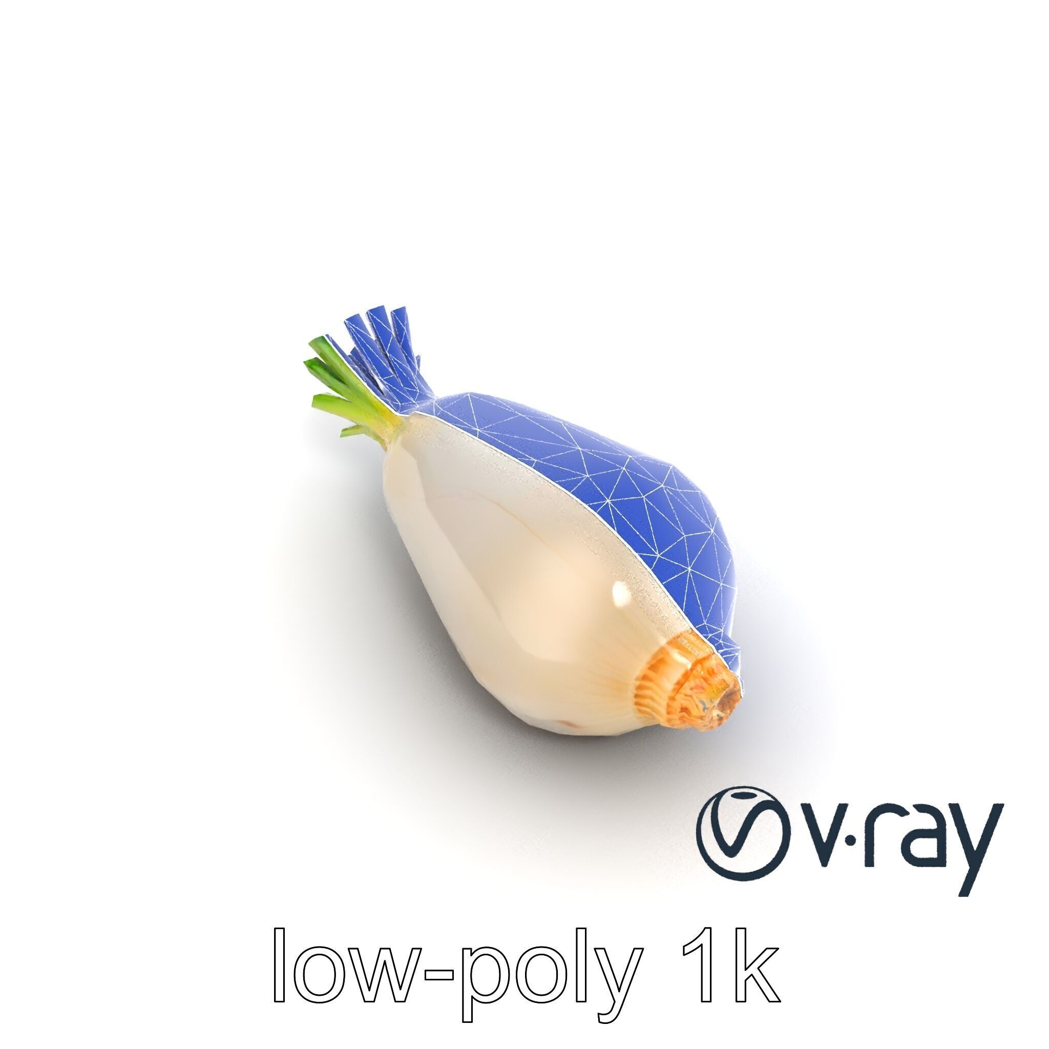 Detailed Daikon Radish Vegetable model pack Low-poly 3D model_28