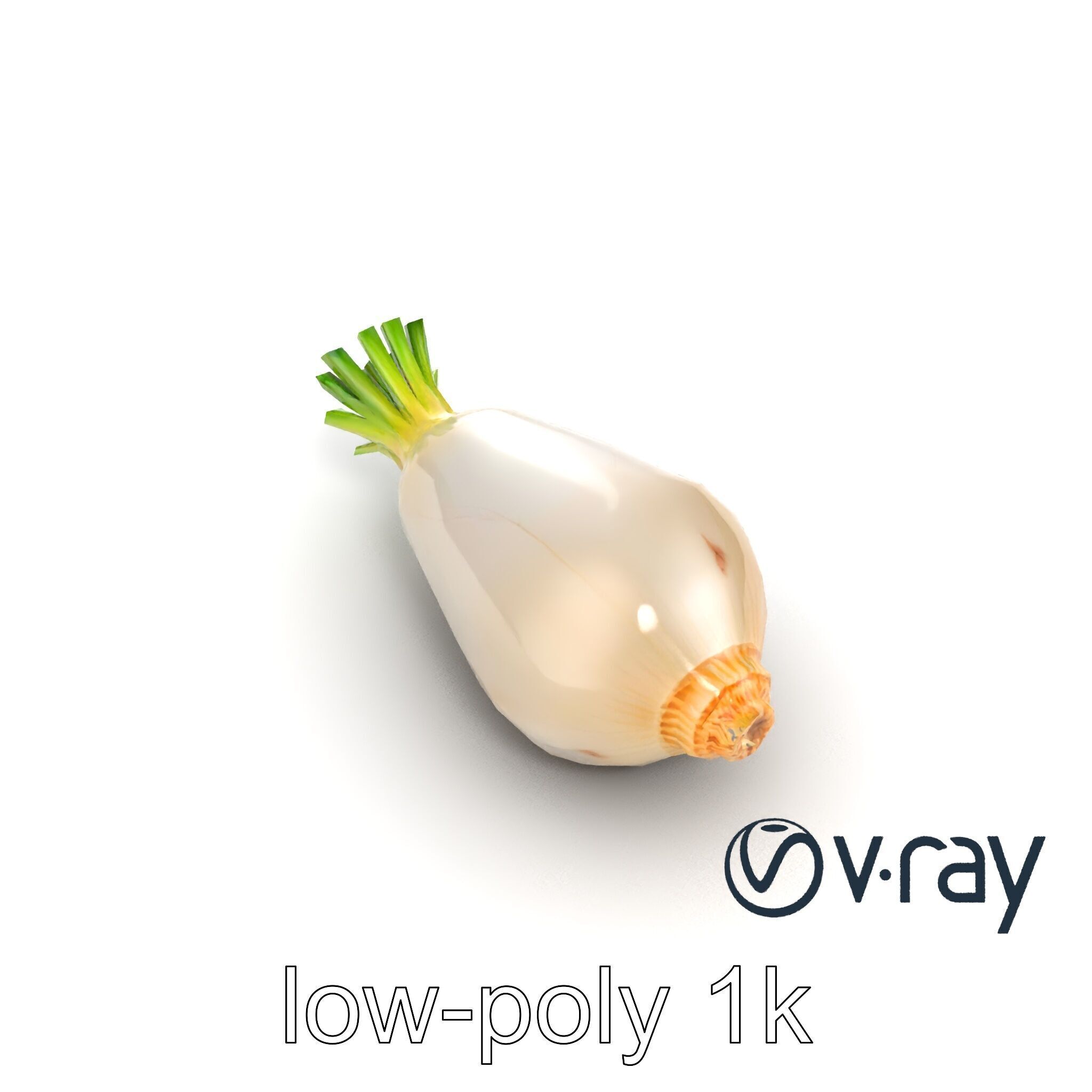 Detailed Daikon Radish Vegetable model pack Low-poly 3D model_19