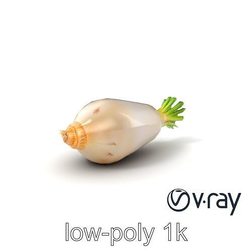 Detailed Daikon Radish Vegetable model pack Low-poly 3D model 3