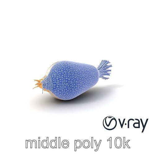 Detailed Daikon Radish Vegetable model pack Low-poly 3D model 5