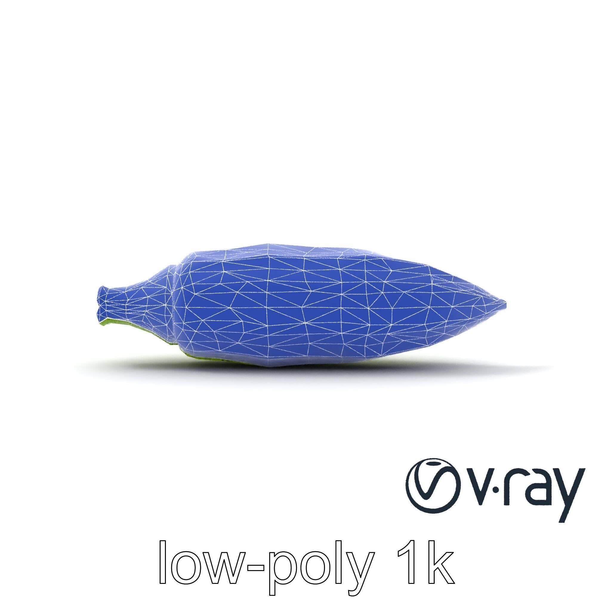 Realistic Okra Pod Model Pack Low-poly 3D model_15