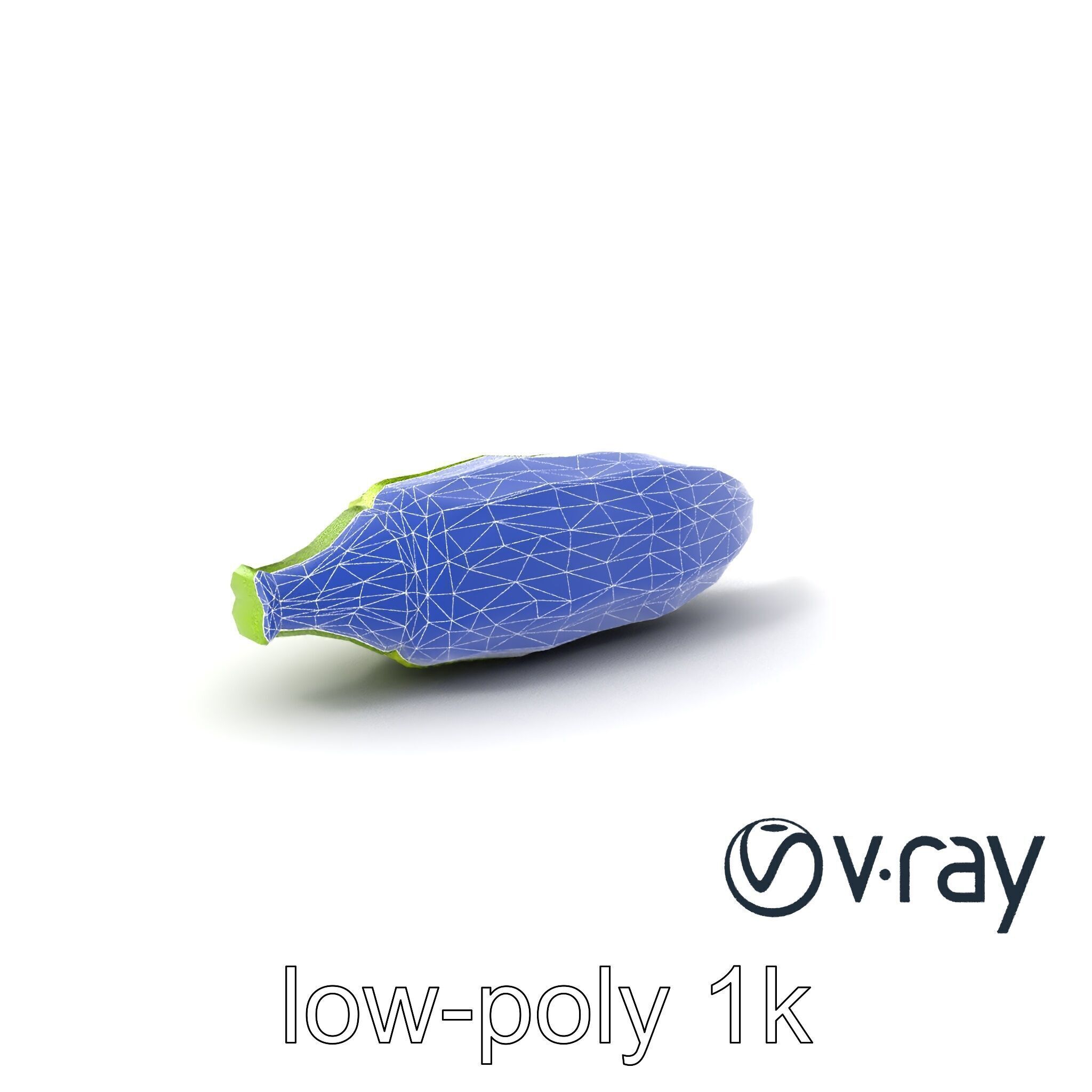 Realistic Okra Pod Model Pack Low-poly 3D model_8