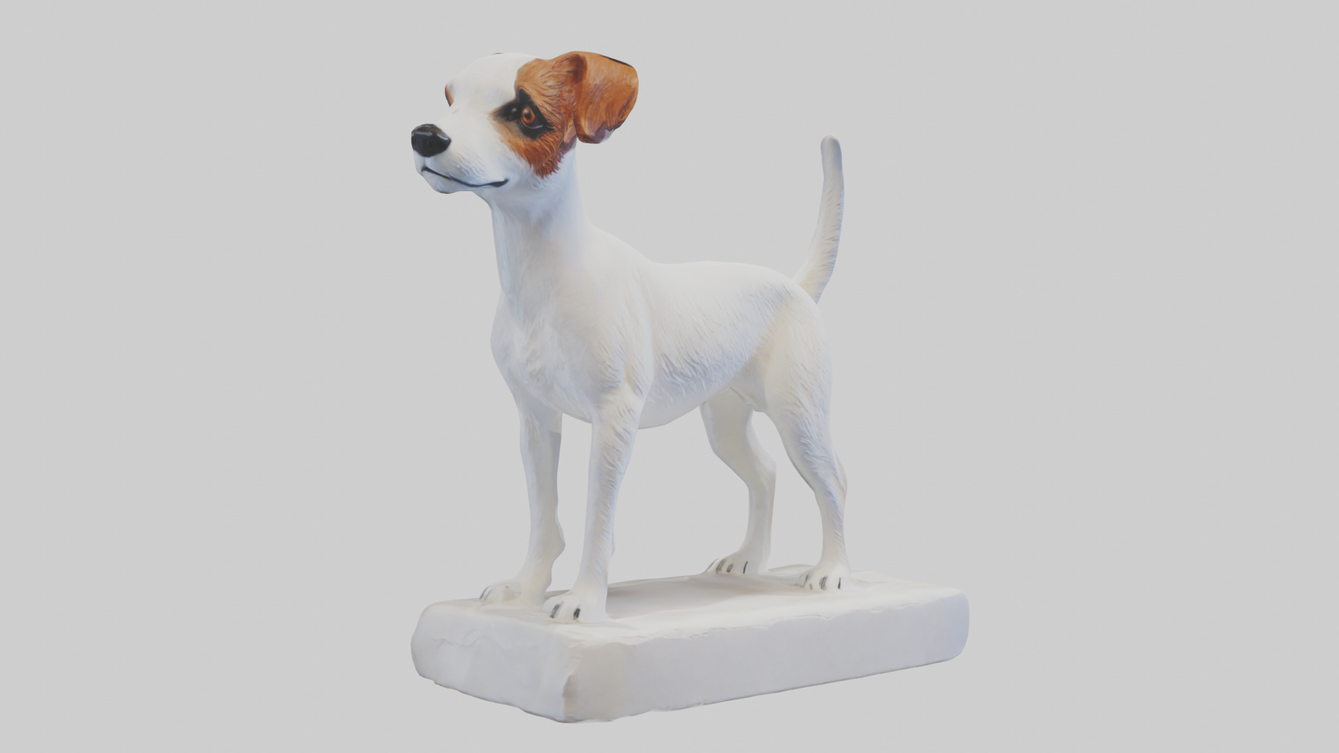Jack Russell Terrier statue model Low-poly 3D model_7