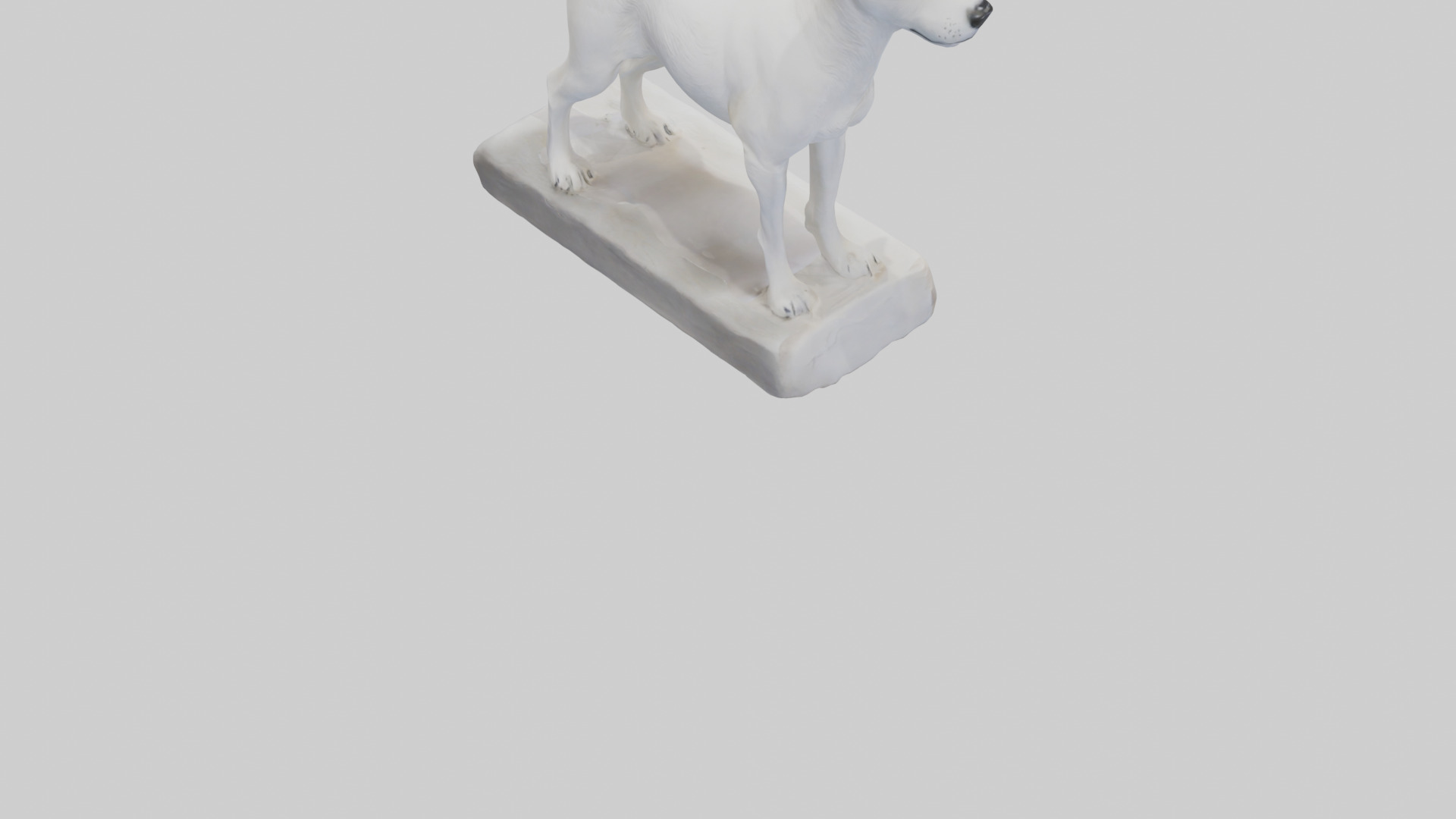 Jack Russell Terrier statue model Low-poly 3D model_4