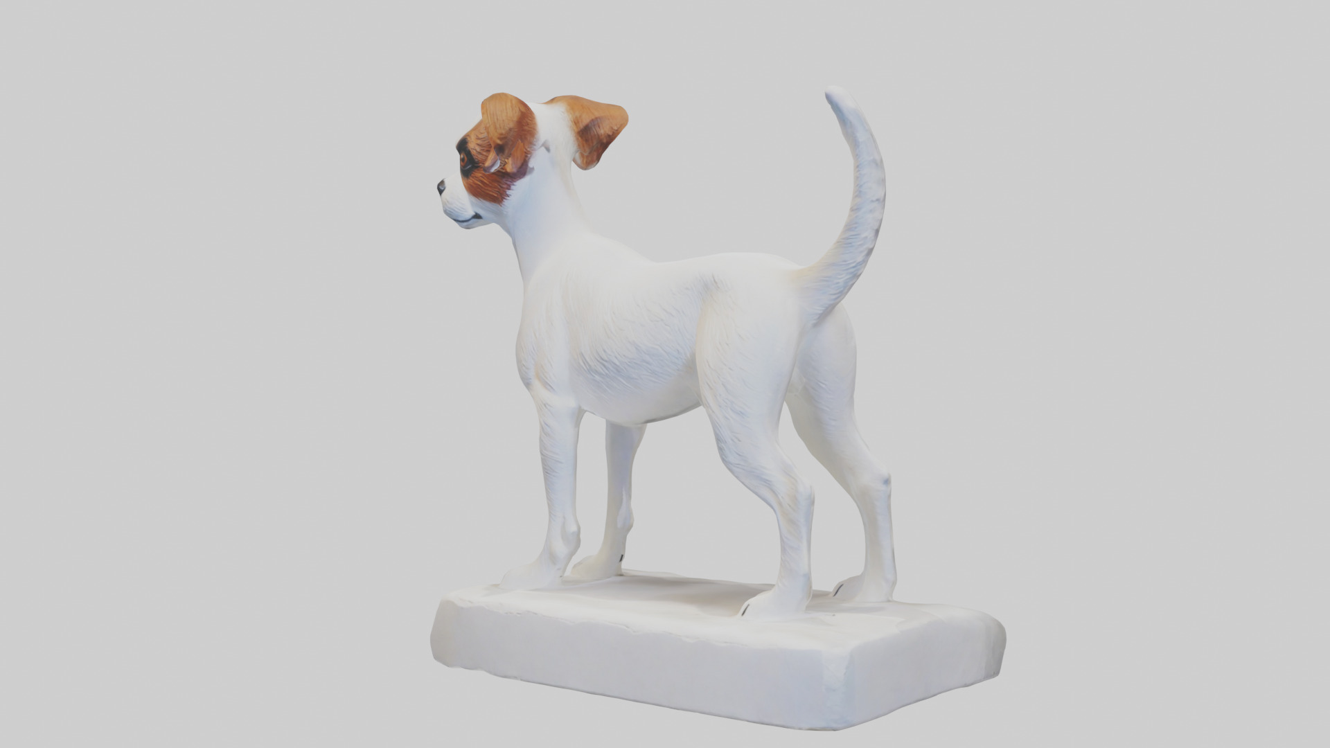 Jack Russell Terrier statue model Low-poly 3D model_10