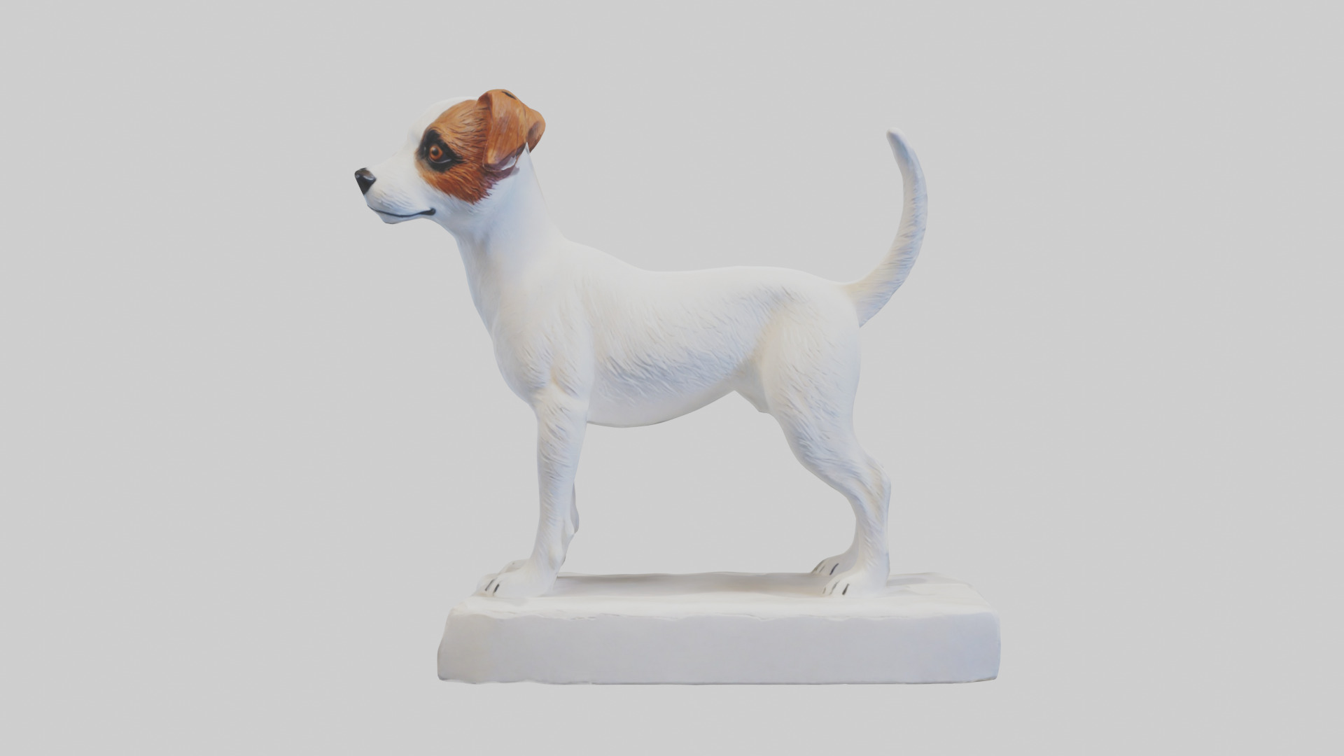 Jack Russell Terrier statue model Low-poly 3D model_9