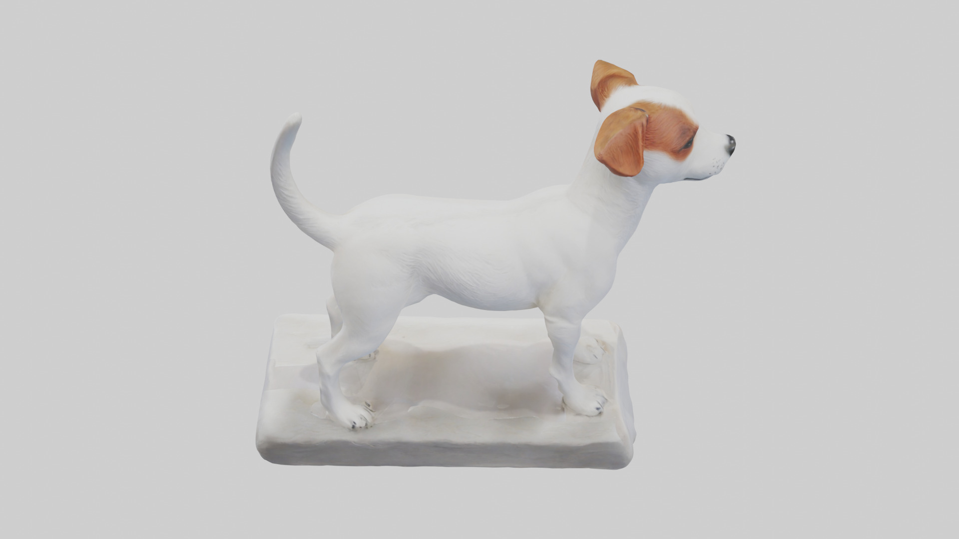 Jack Russell Terrier statue model Low-poly 3D model_15