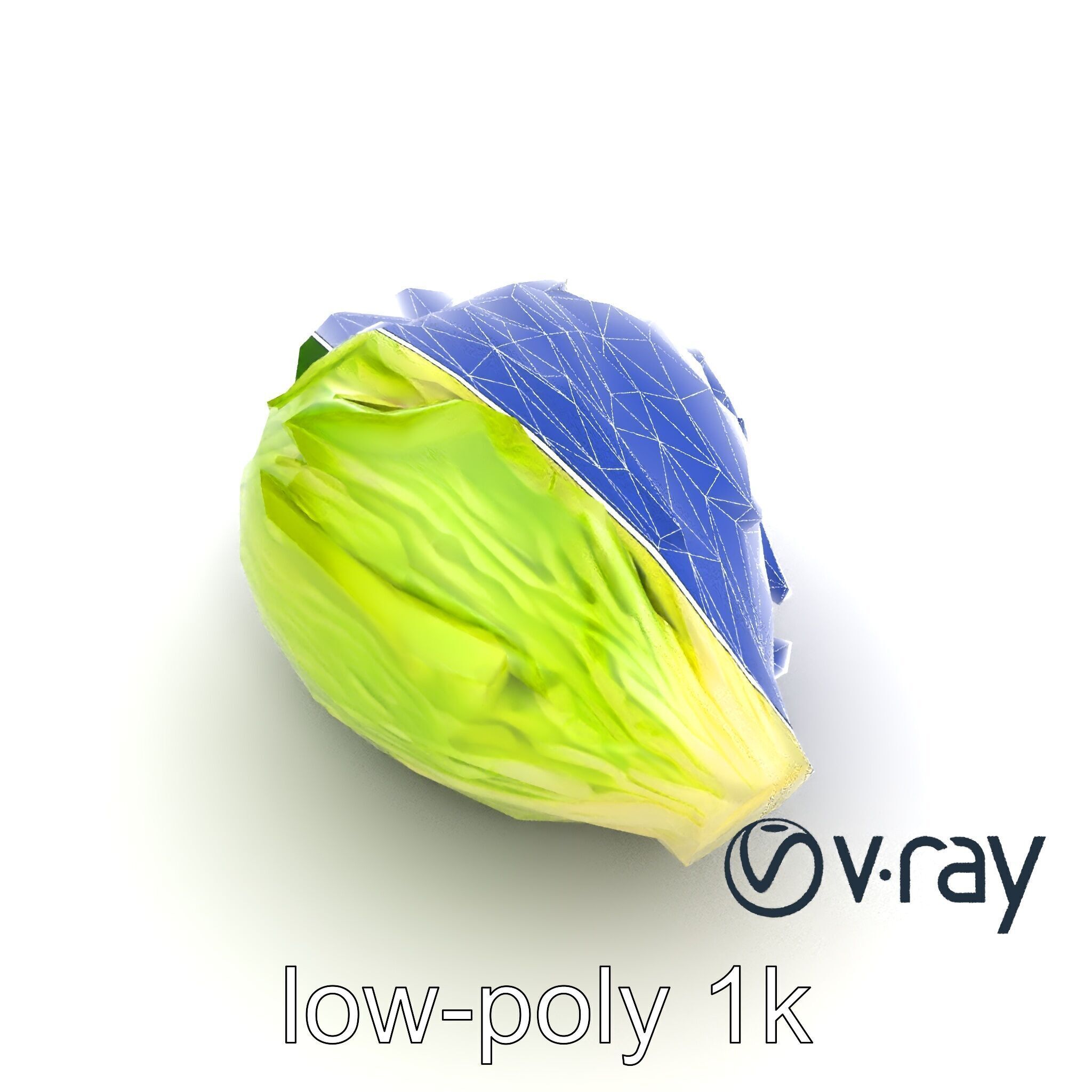 Savoy Cabbage with Wavy Leaves model pack Low-poly 3D model_22
