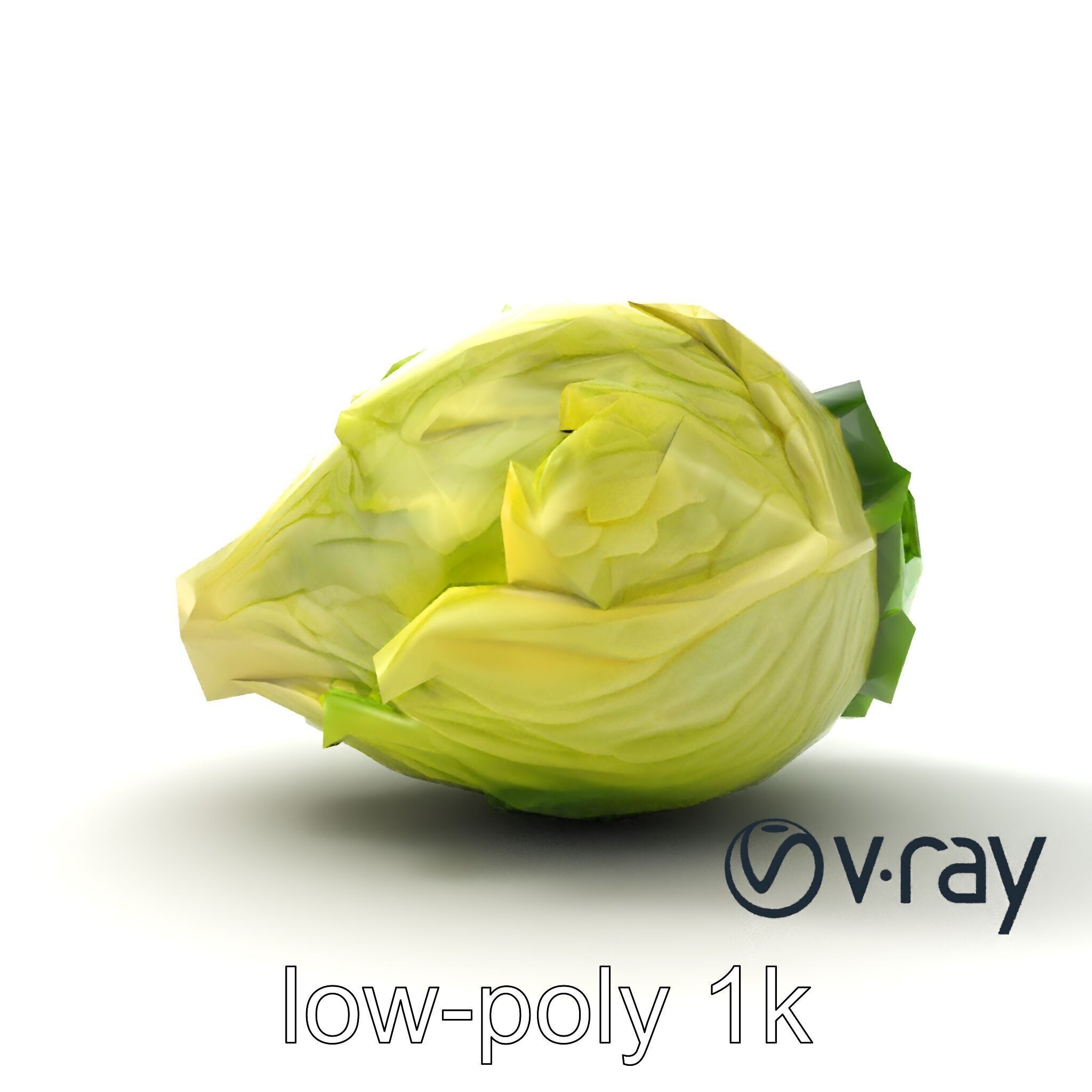 Savoy Cabbage with Wavy Leaves model pack Low-poly 3D model_19