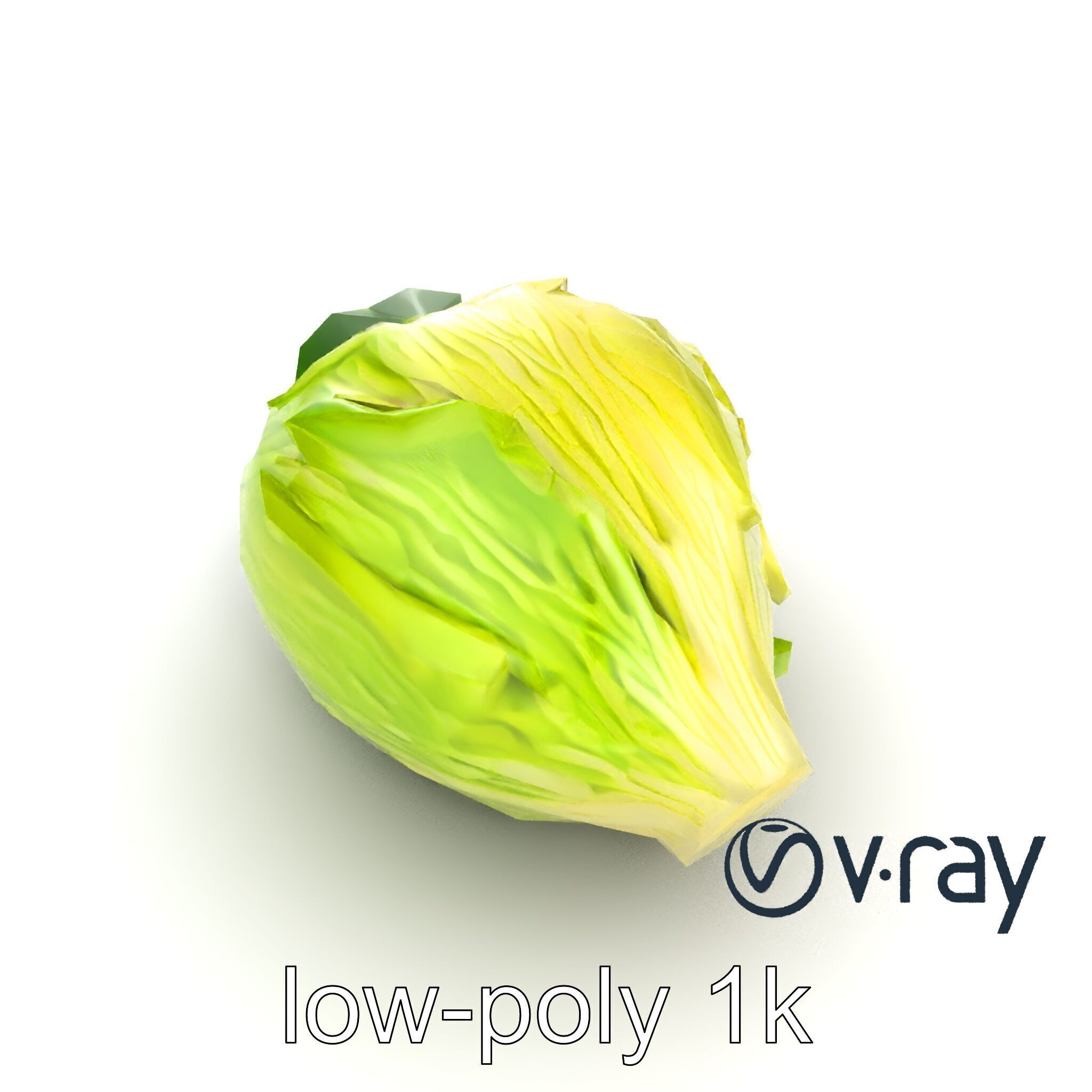 Savoy Cabbage with Wavy Leaves model pack Low-poly 3D model_11
