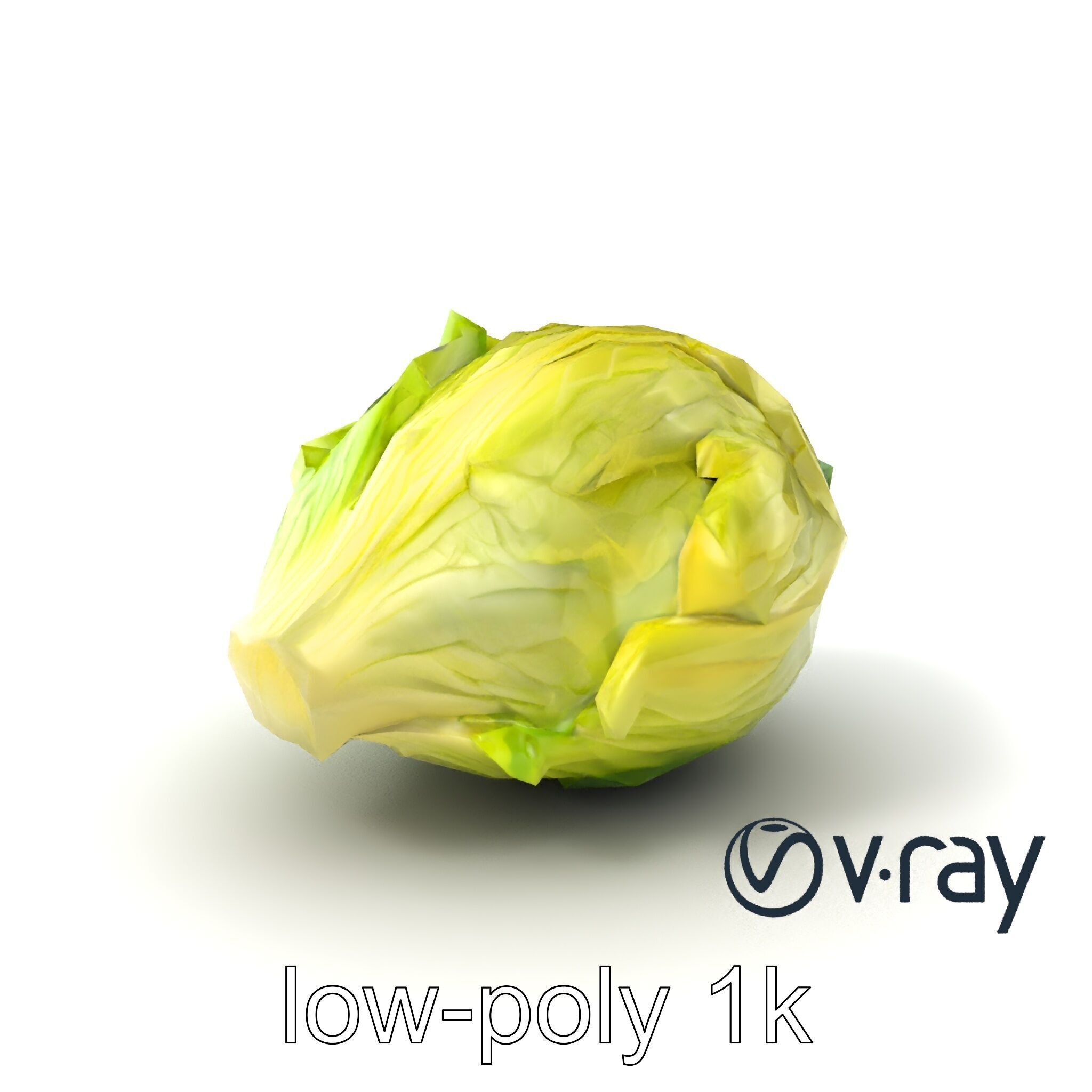 Savoy Cabbage with Wavy Leaves model pack Low-poly 3D model_2