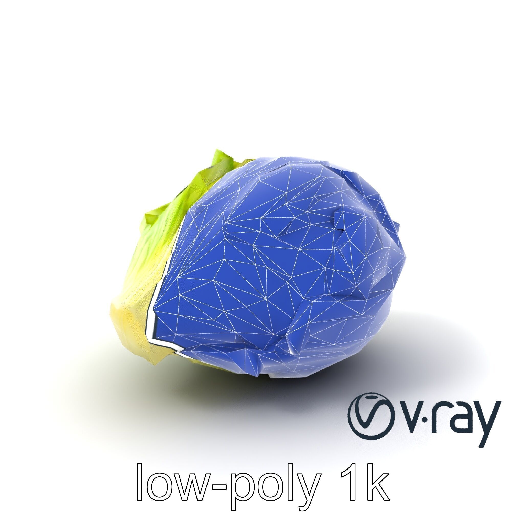Savoy Cabbage with Wavy Leaves model pack Low-poly 3D model_5