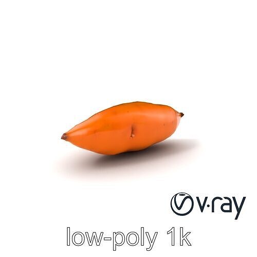 Detailed Sweet Potato Model Pack Low-poly 3D model 3