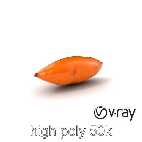 Detailed Sweet Potato Model Pack Low-poly 3D model 7