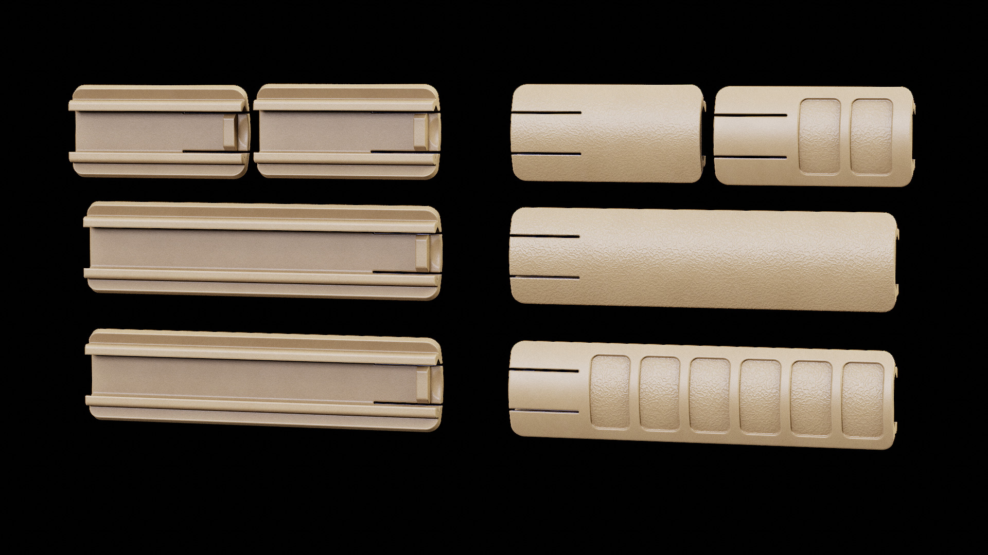 TangoDown SCAR Panels Low-poly 3D model_5