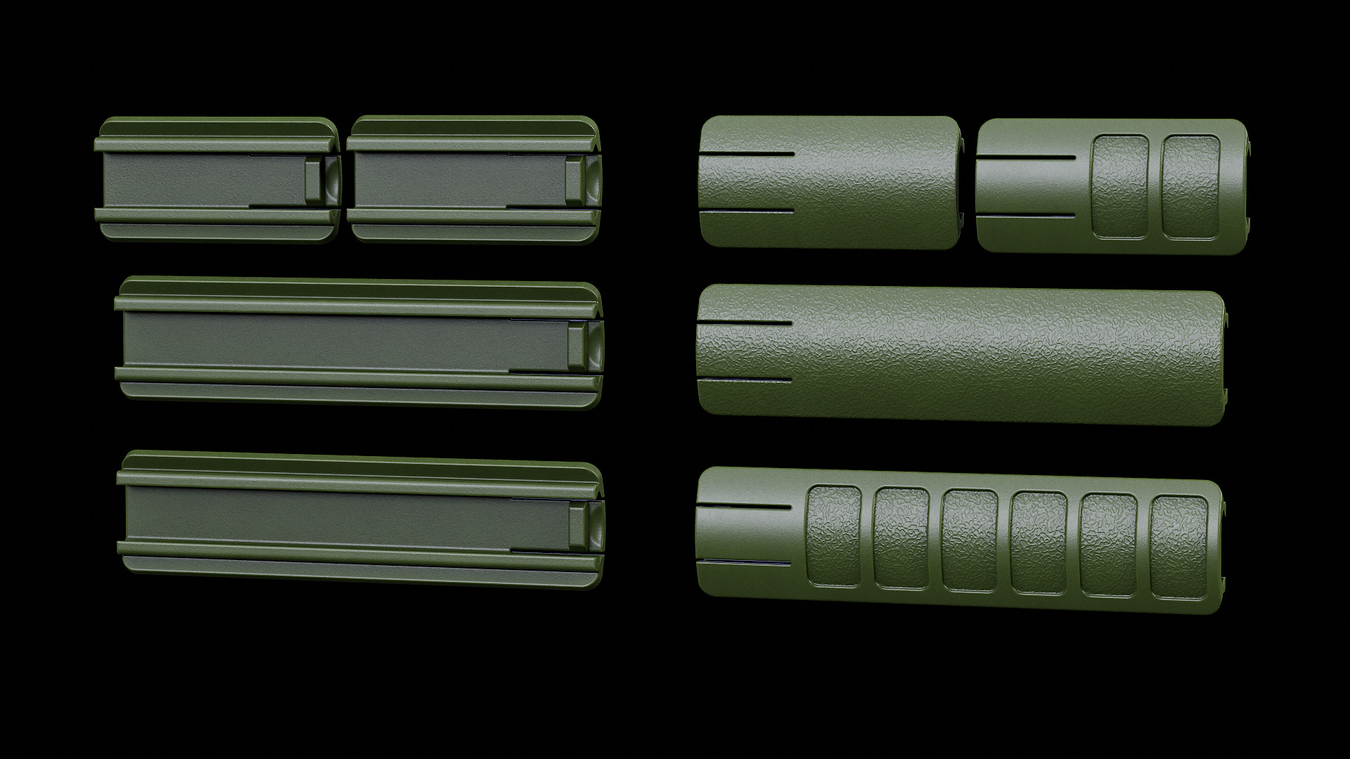 TangoDown SCAR Panels Low-poly 3D model_4