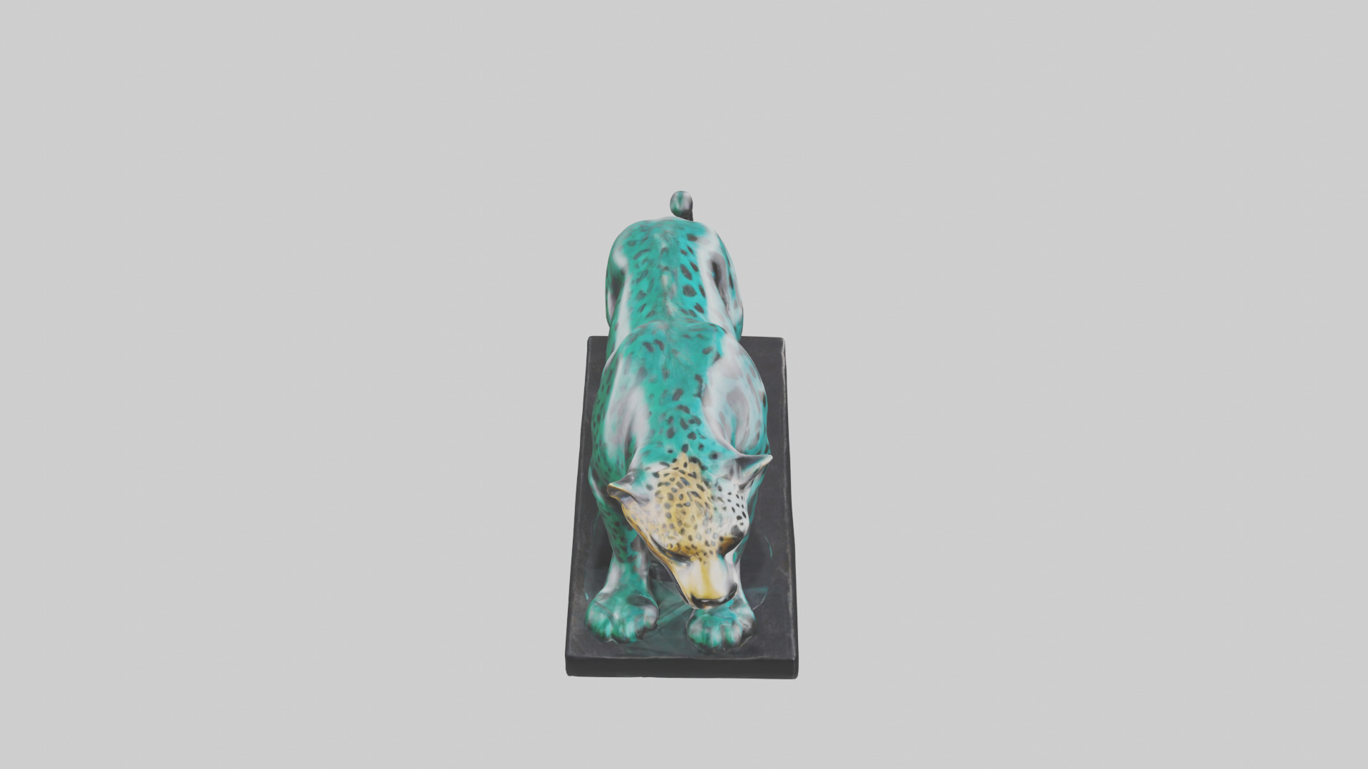 Jaguar statue model Low-poly 3D model_18