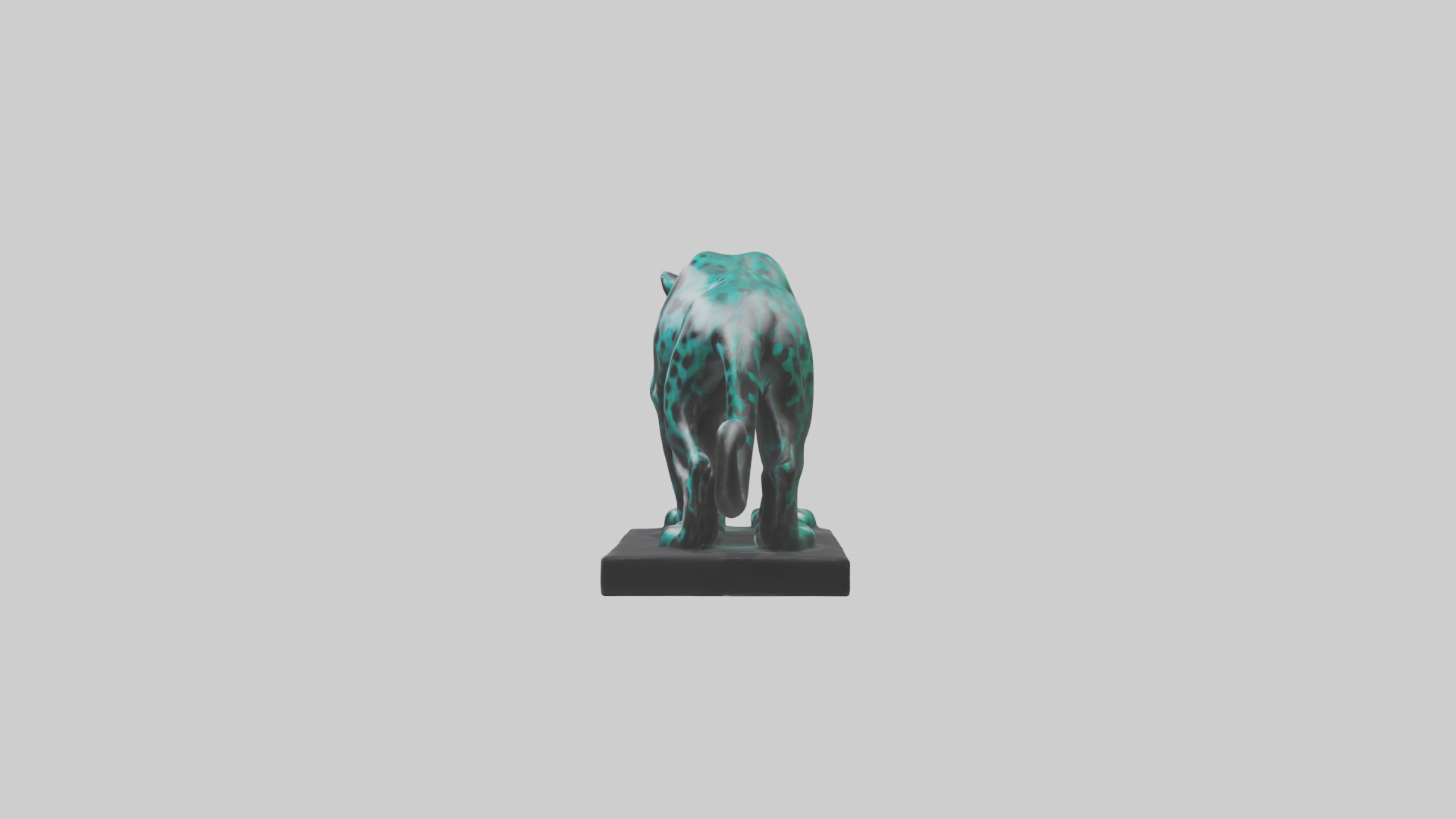 Jaguar statue model Low-poly 3D model_12
