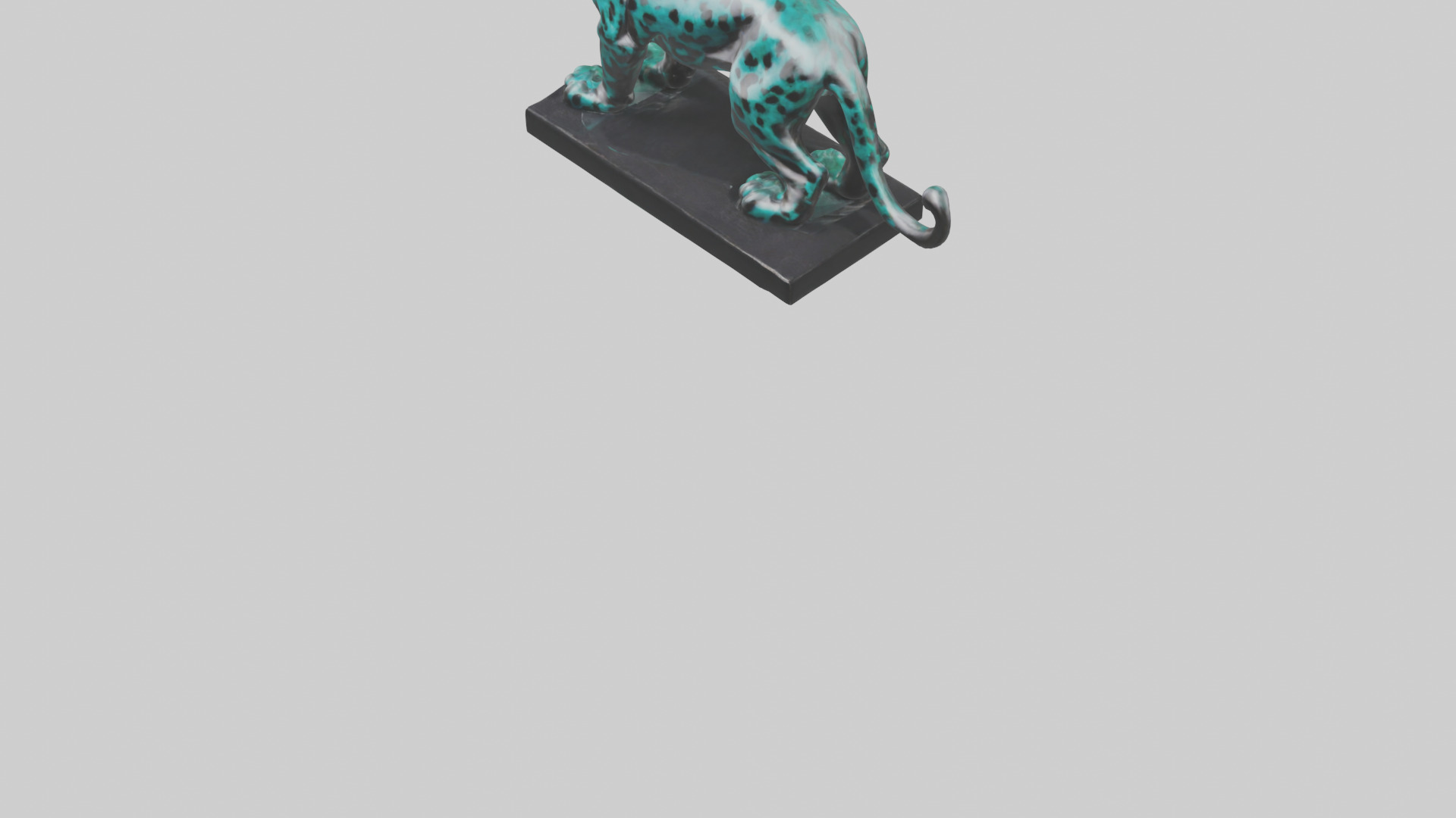 Jaguar statue model Low-poly 3D model_5