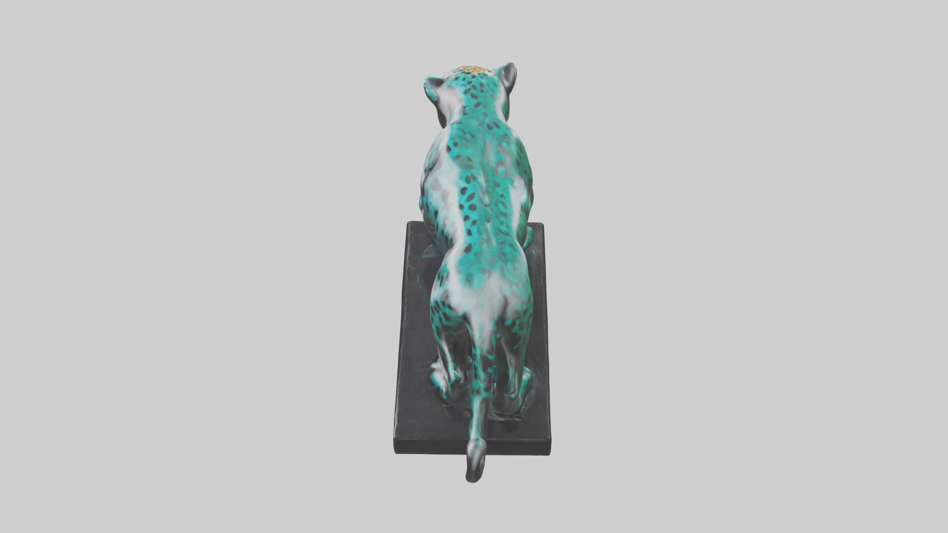 Jaguar statue model Low-poly 3D model_17