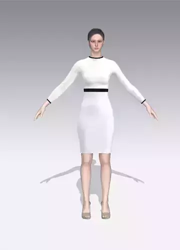 dress color block belt detail look