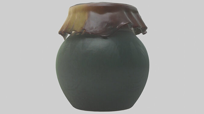 Jam Jar model Low-poly 3D model 2