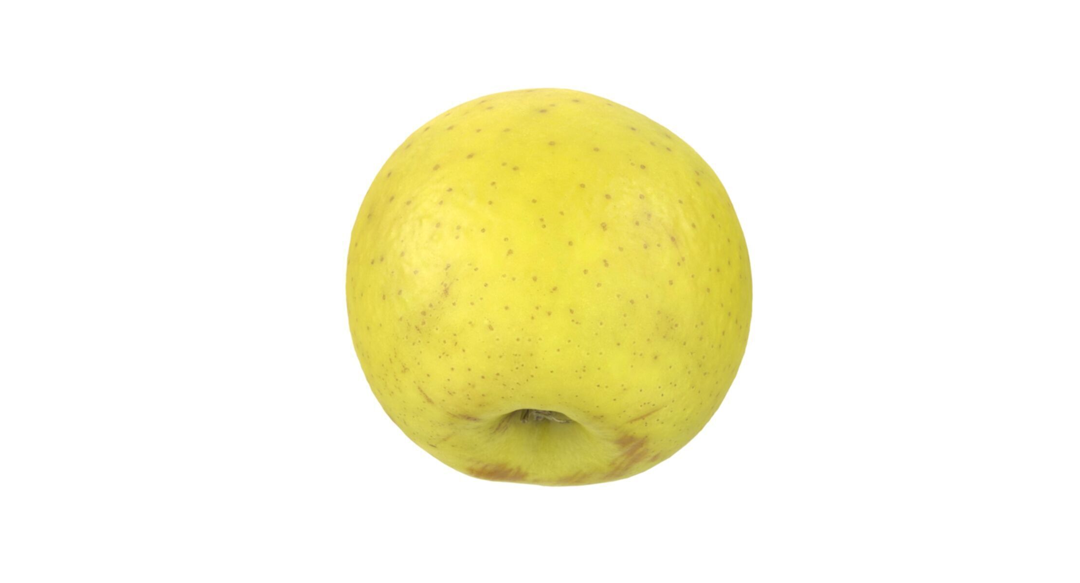 Green Apple 3D model_2