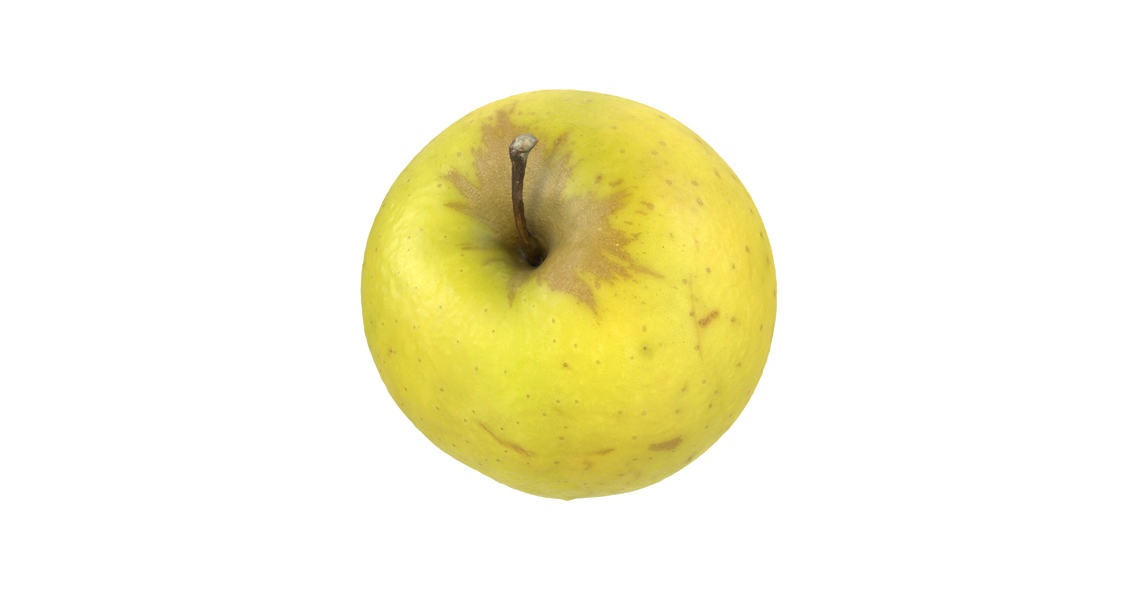Green Apple 3D model_4