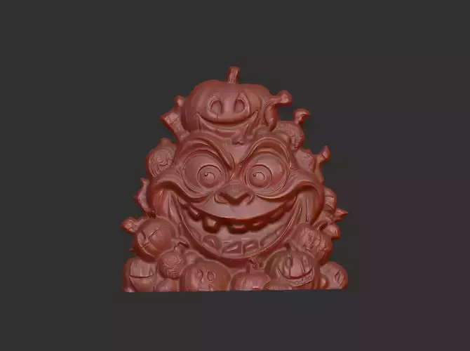 hallowen monstar hide in pumpkin decor 