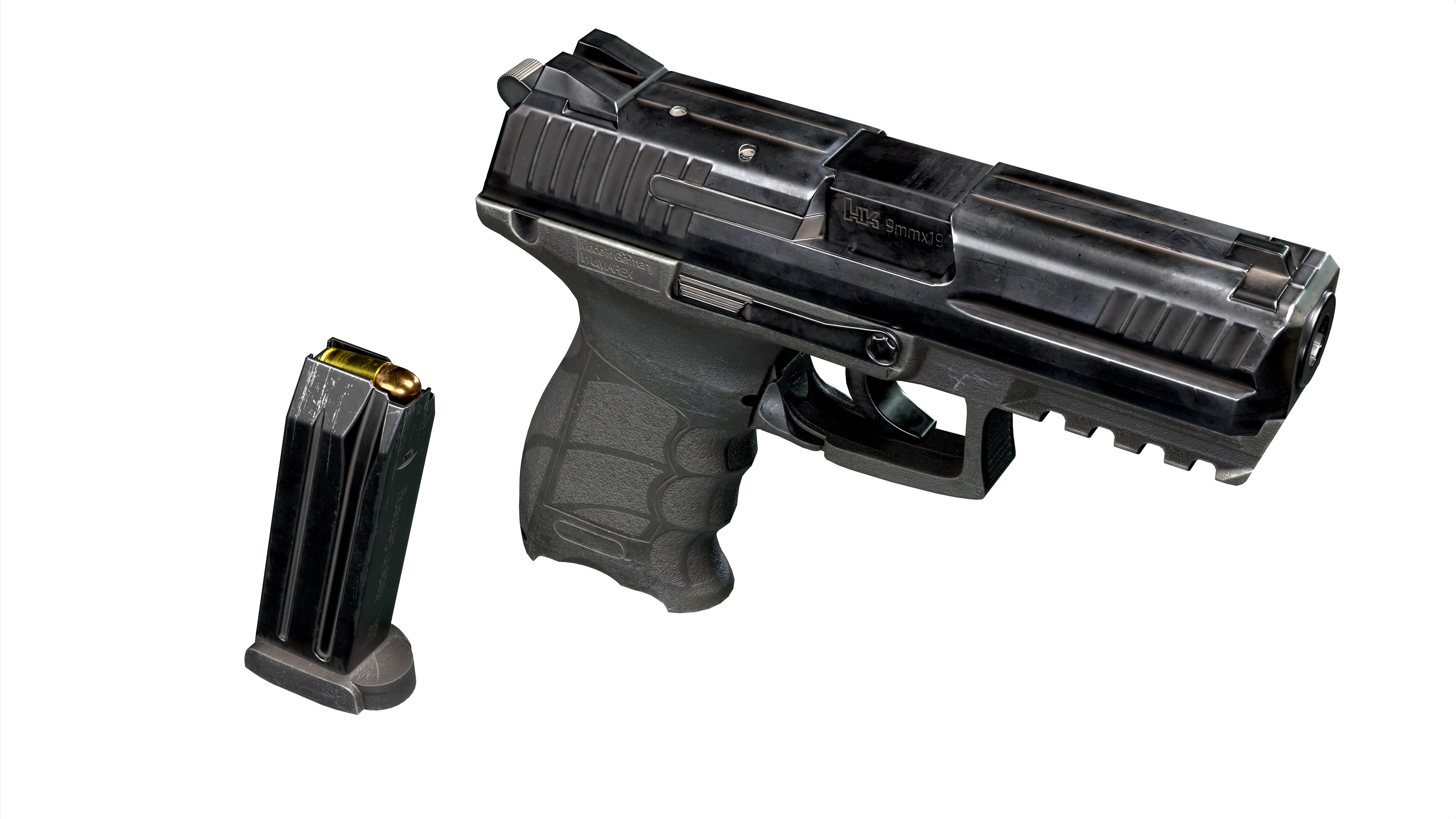 HK P30 Low-poly 3D model_3