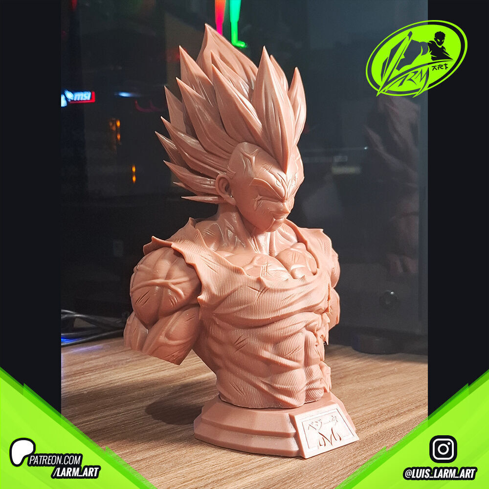 Majin Vegeta Bust Dragon Ball Z 3D print model_12