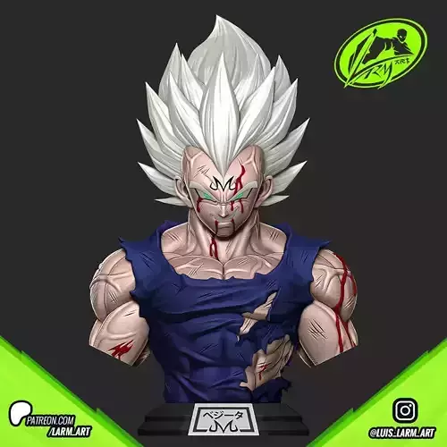 Majin Vegeta Bust Dragon Ball Z 3D print model