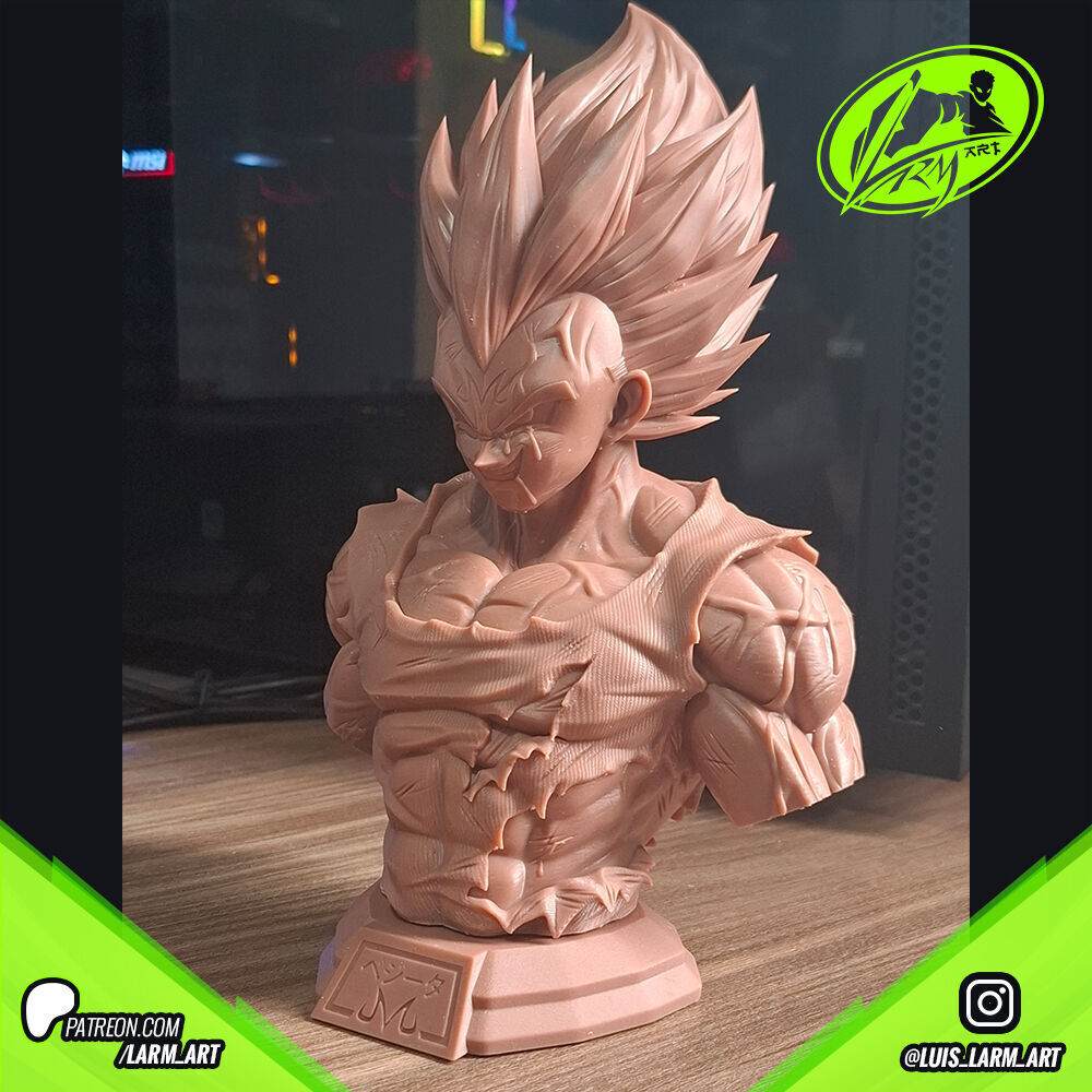 Majin Vegeta Bust Dragon Ball Z 3D print model_13