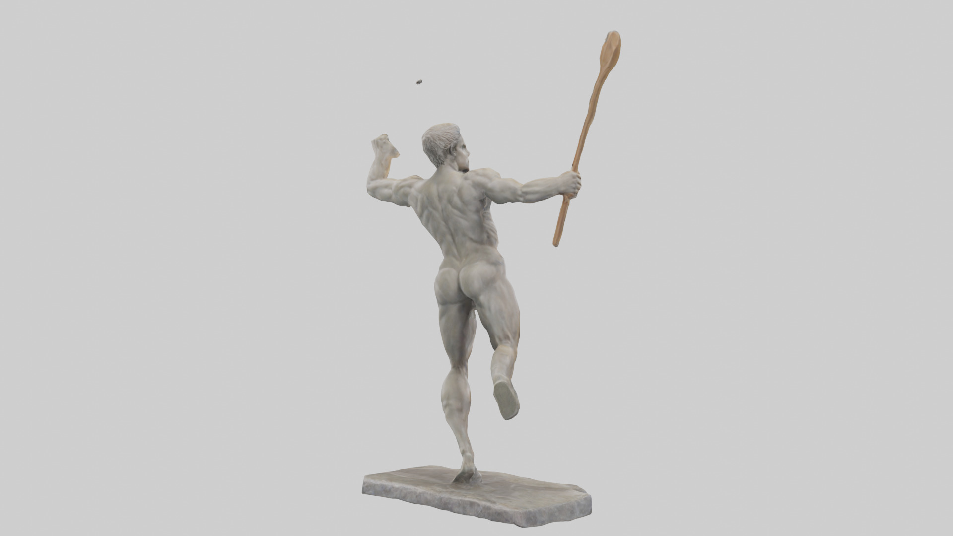 Javelin Thrower statue model Low-poly 3D model_4