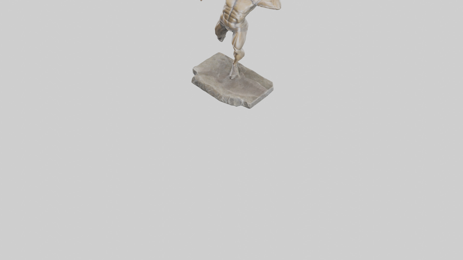 Javelin Thrower statue model Low-poly 3D model_7