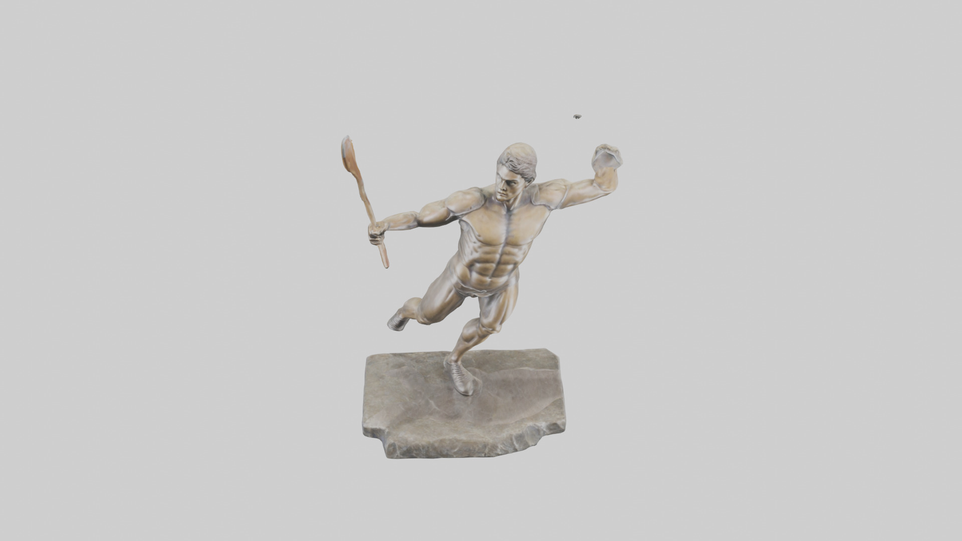 Javelin Thrower statue model Low-poly 3D model_16