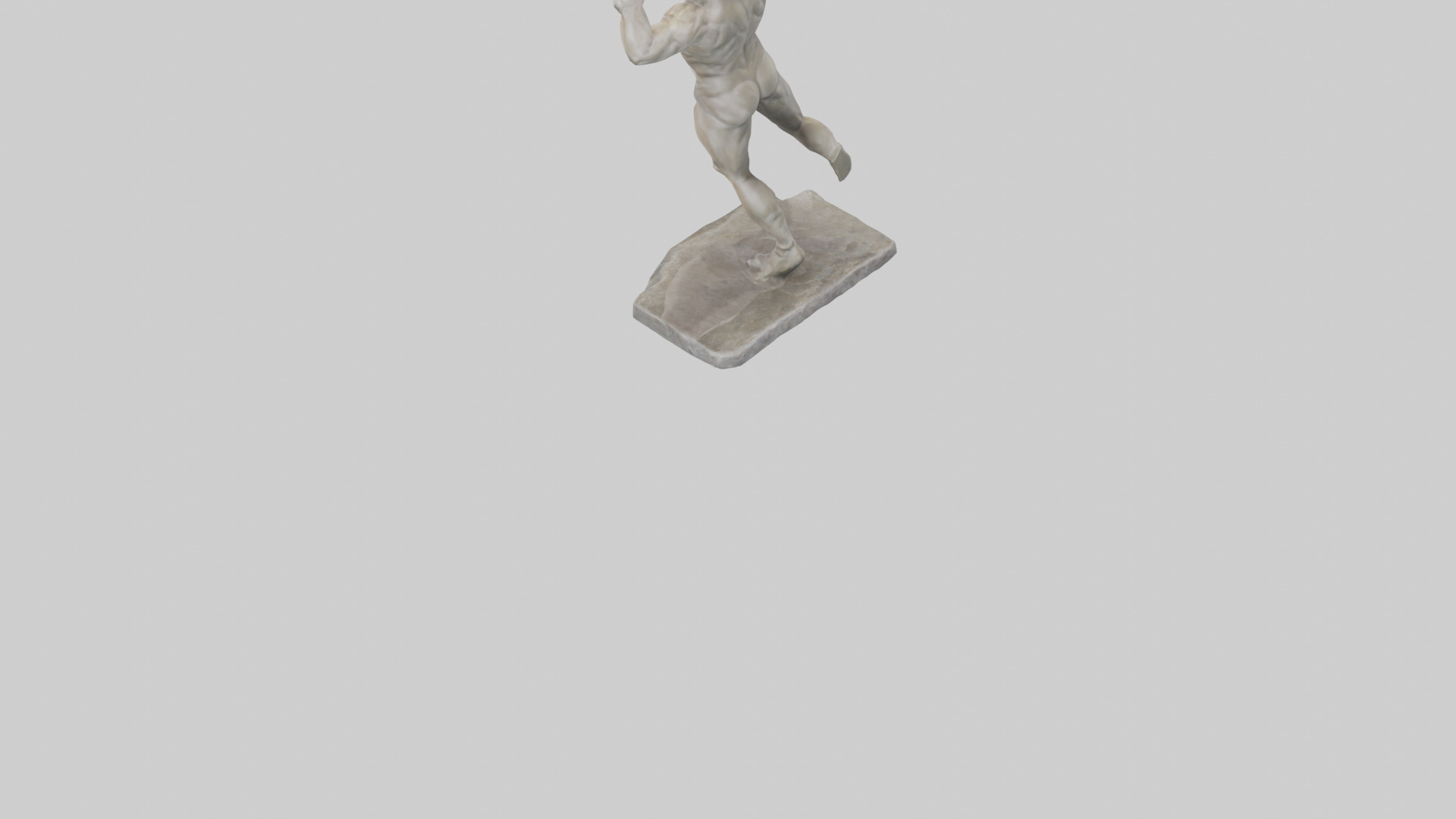 Javelin Thrower statue model Low-poly 3D model_5