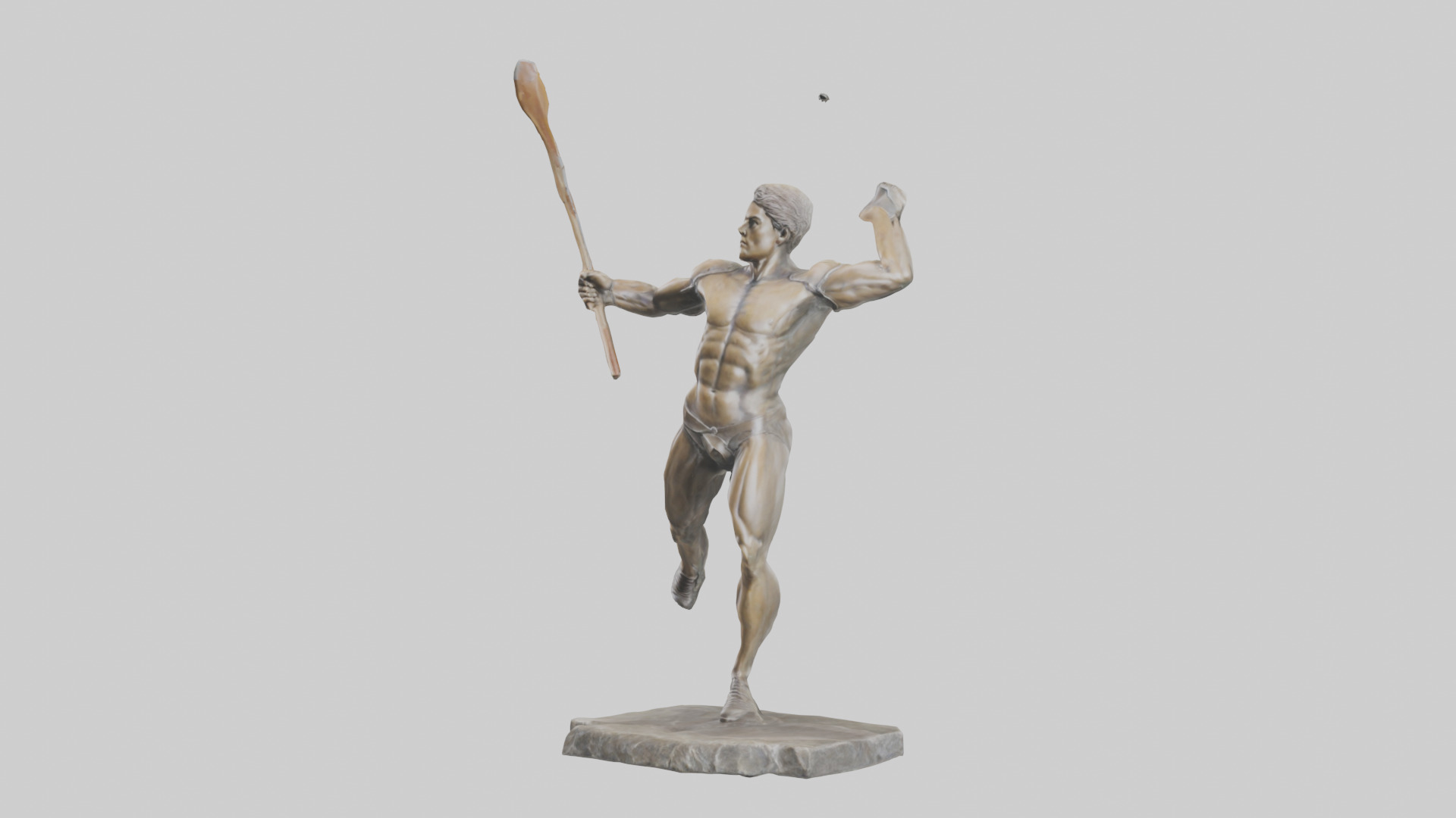 Javelin Thrower statue model Low-poly 3D model_10