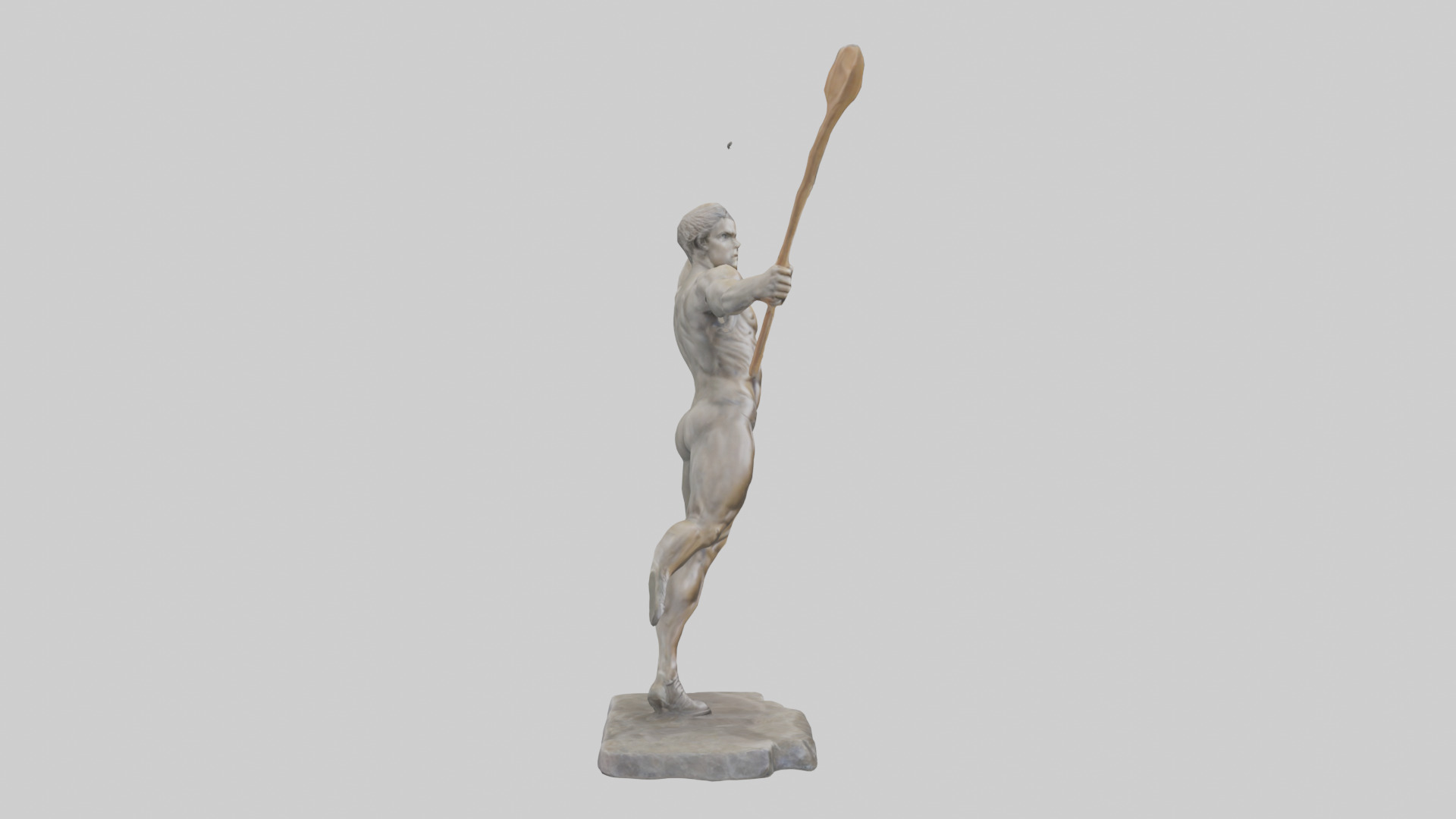 Javelin Thrower statue model Low-poly 3D model_13