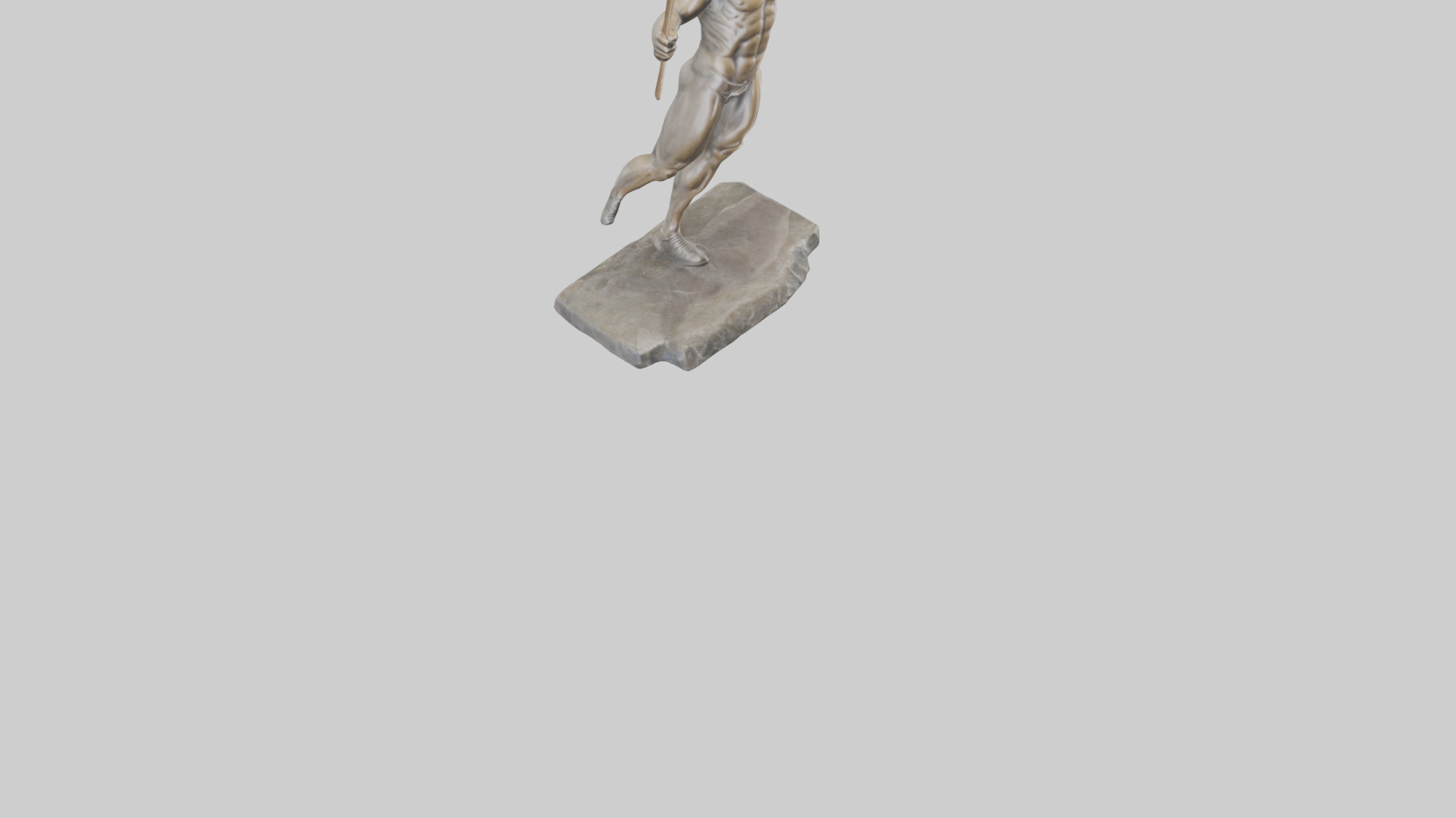 Javelin Thrower statue model Low-poly 3D model_8